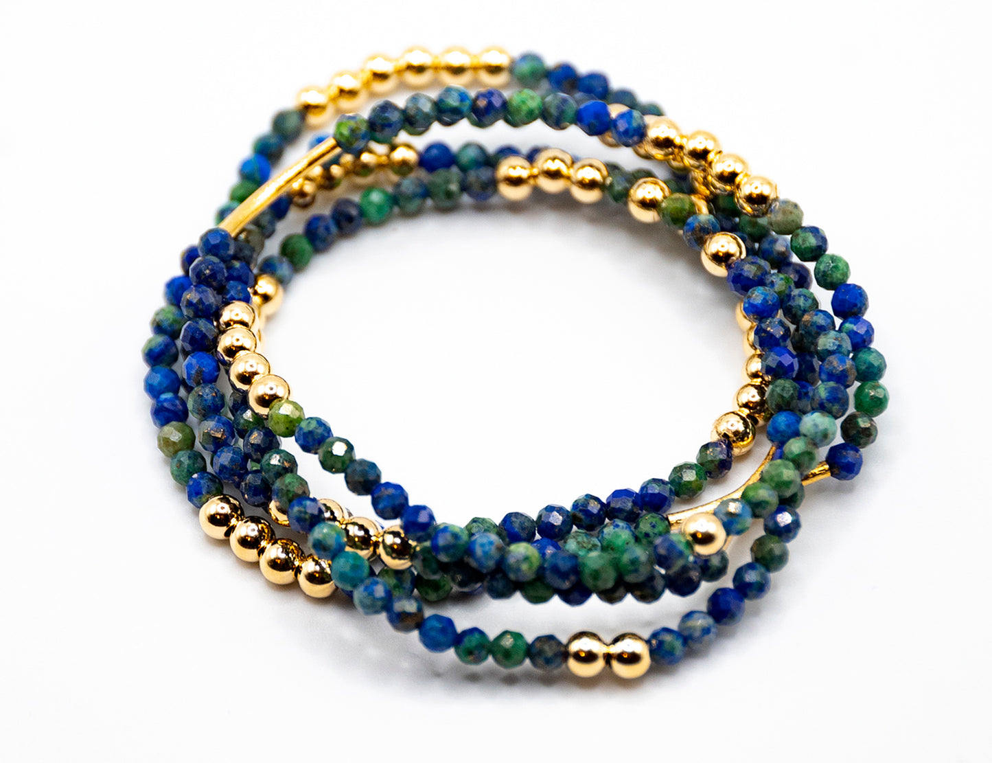 Gold Fill and Gemstone Stack Bracelets