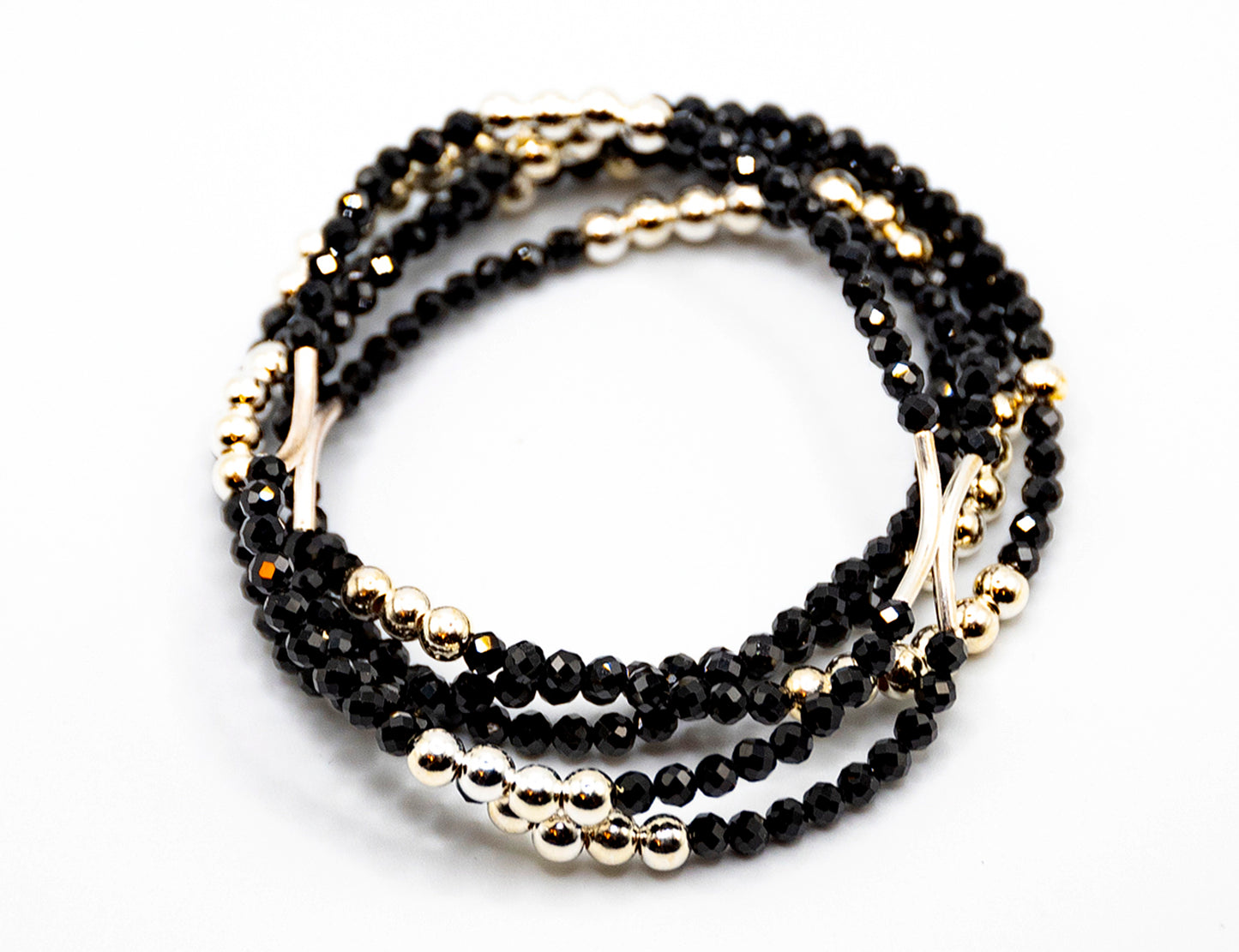 Gold Fill and Gemstone Stack Bracelets