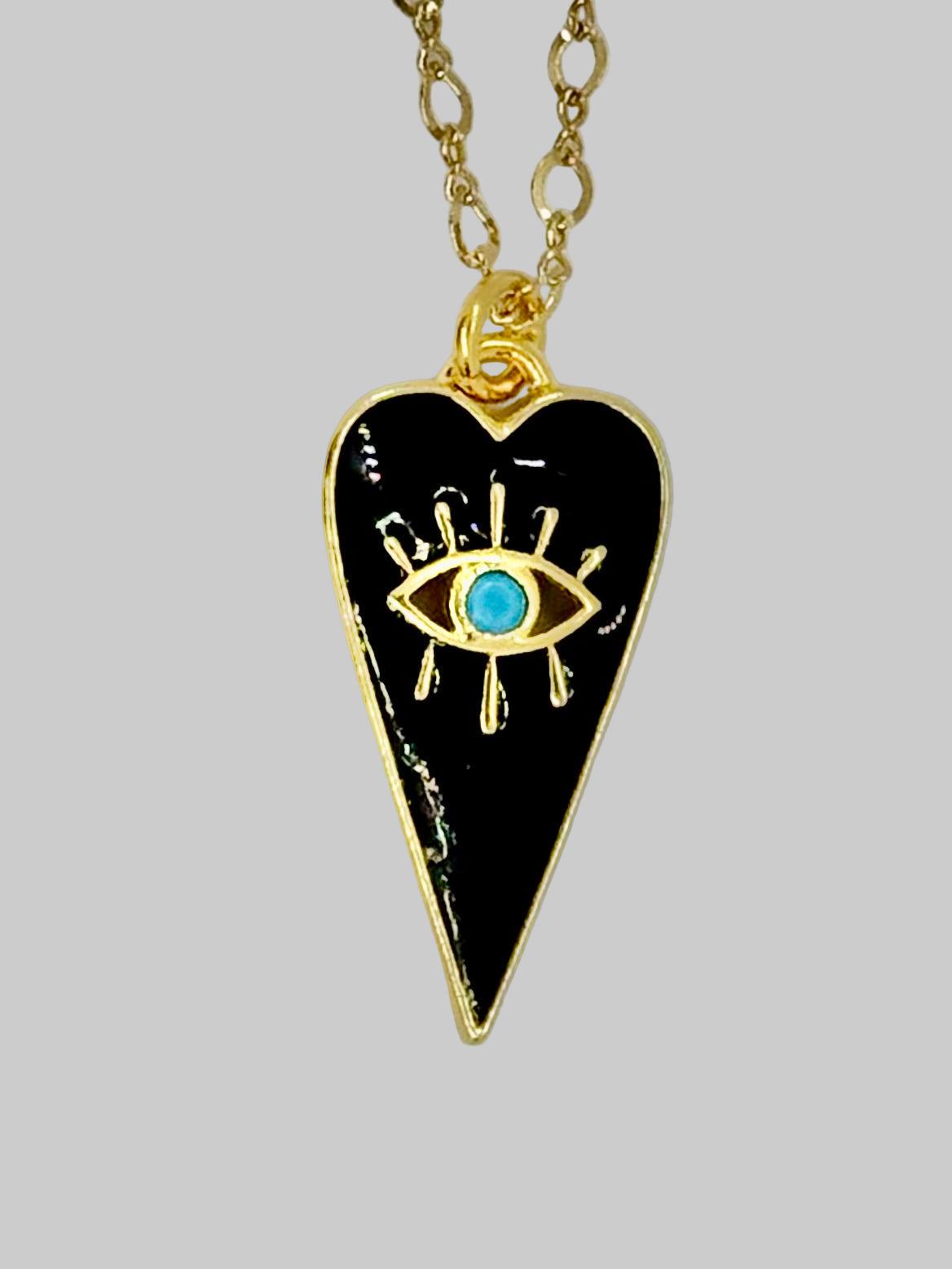 Evil eye heart pendant - Emmis Jewelry