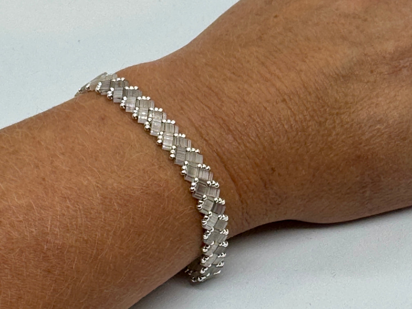 Thin Herringbone Handsewn Bracelet - Emmis Jewelry