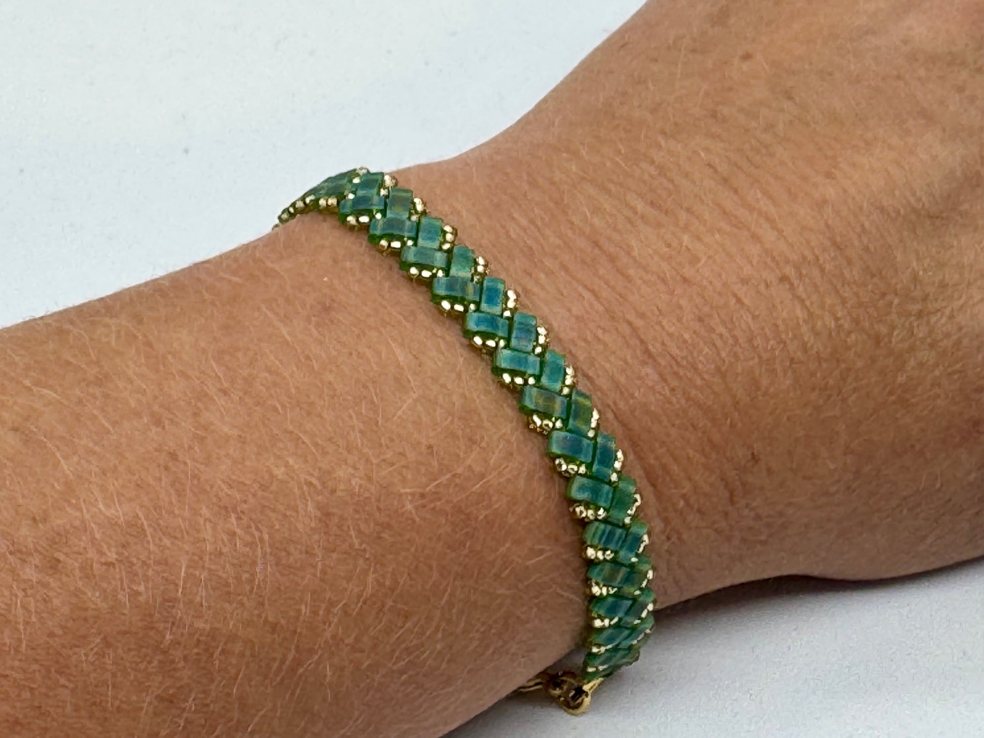 Thin Herringbone Handsewn Bracelet - Emmis Jewelry