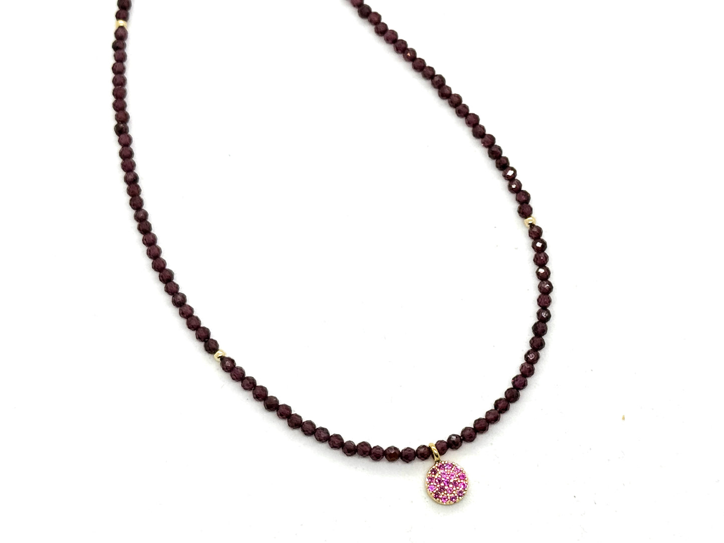Garnet or Lapis Lazuli Mini Bead Necklace