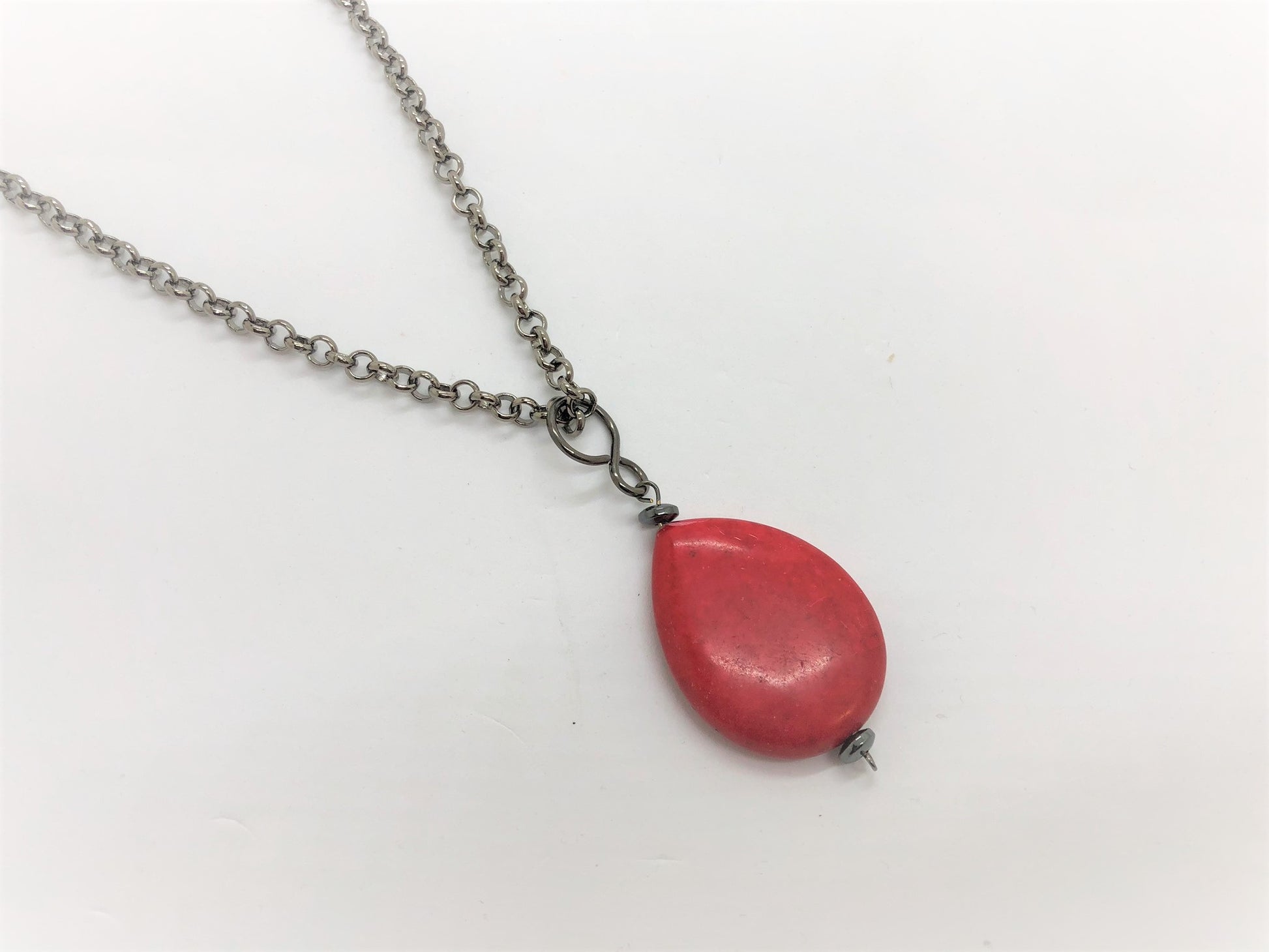 Teardrop Agate Pendant - Emmis Jewelry, Necklace, [product_color]