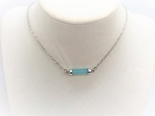 Short Gemstone Tube Necklaces - Emmis Jewelry, Necklace, [product_color]