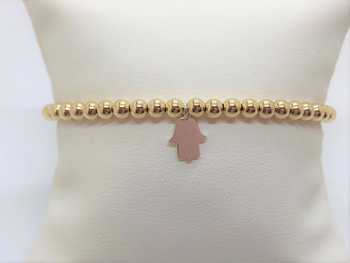 Mini Hamsa Stretch Gold Fill, Sterling Silver or Rose Gold Bracelet - Emmis Jewelry, Bracelet, [product_color]
