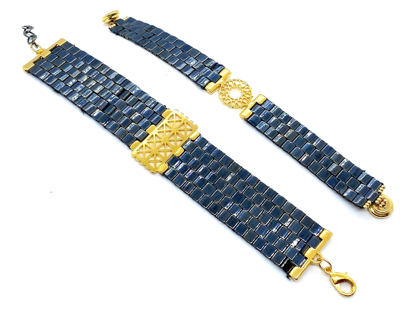 Two Tone Handsewn Bracelet - Emmis Jewelry, Bracelets, [product_color]