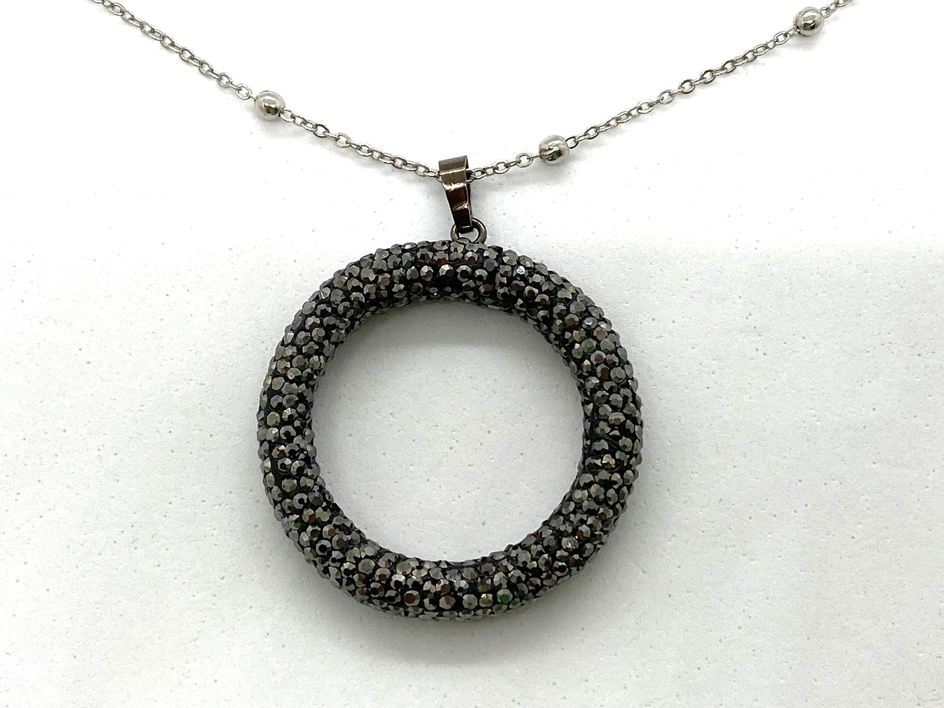 Sparkle Circle Long Necklace - Emmis Jewelry, Necklace, [product_color]