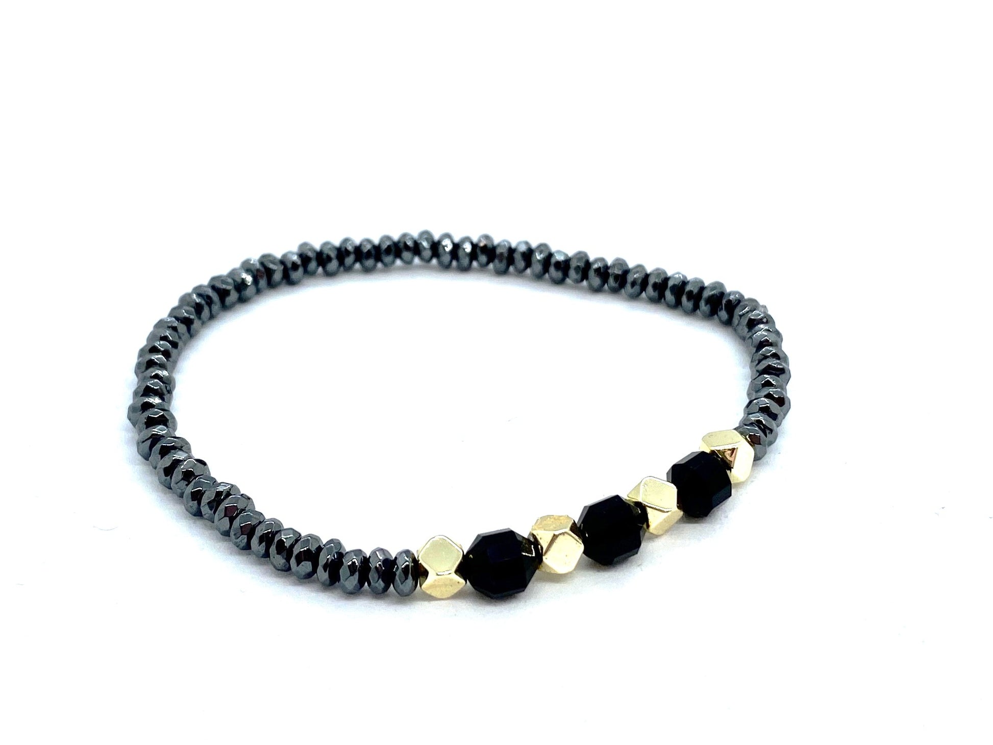 Faceted 3 stone bracelet - Emmis Jewelry, Bracelet, [product_color]
