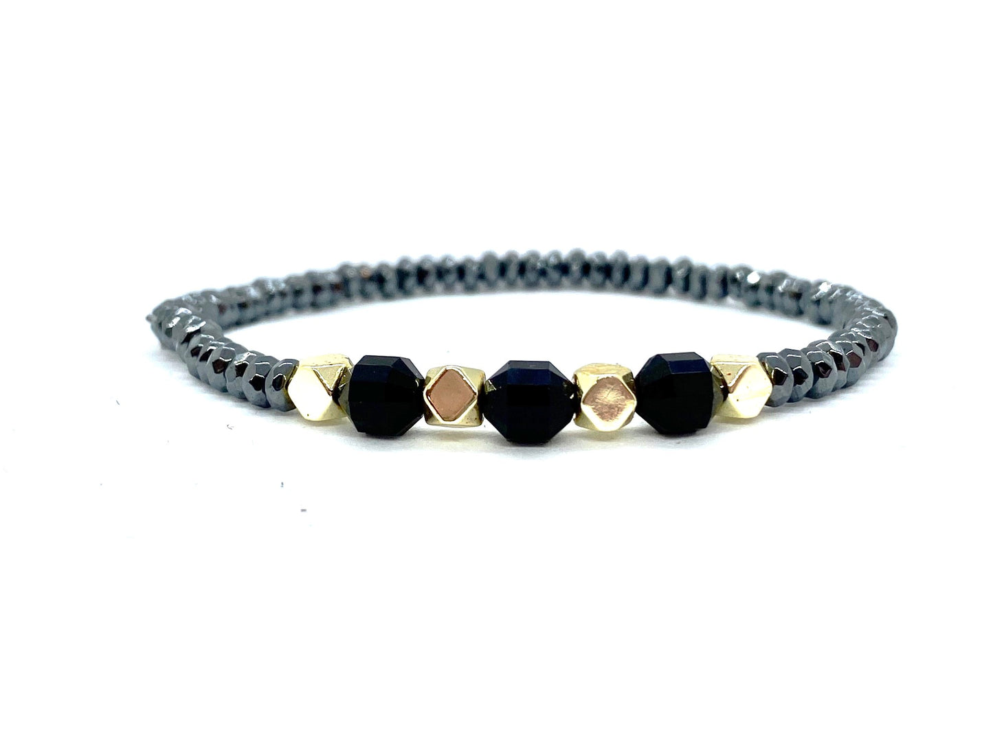 Faceted 3 stone bracelet - Emmis Jewelry, Bracelet, [product_color]