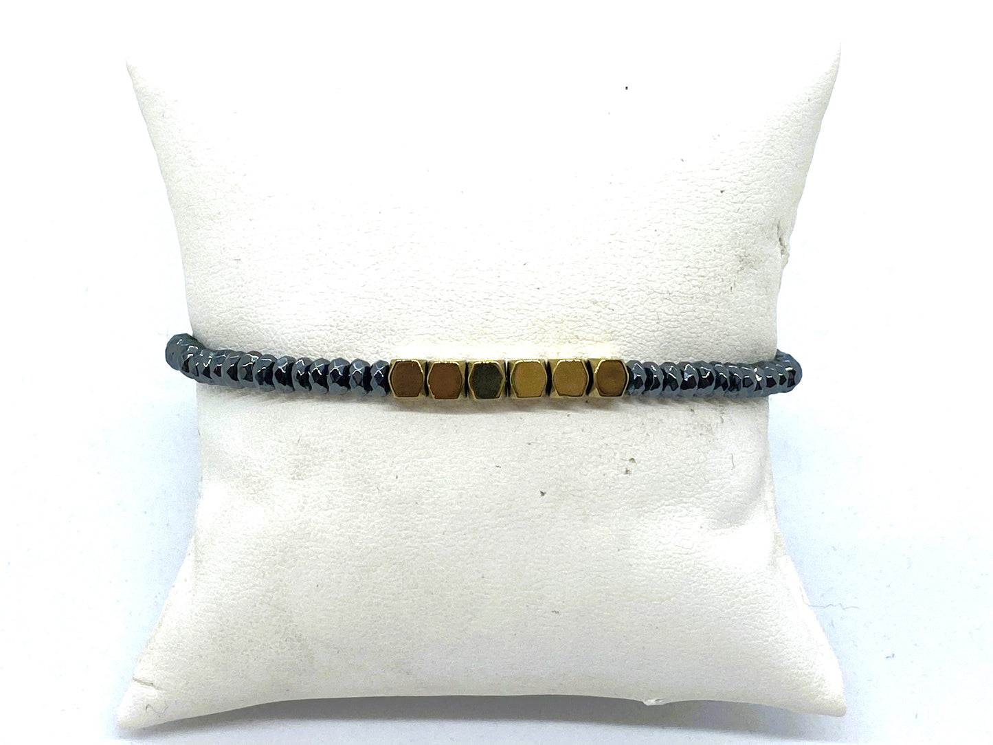 Gemstone and Hematite Stretch Bracelet - Emmis Jewelry, Bracelet, [product_color]