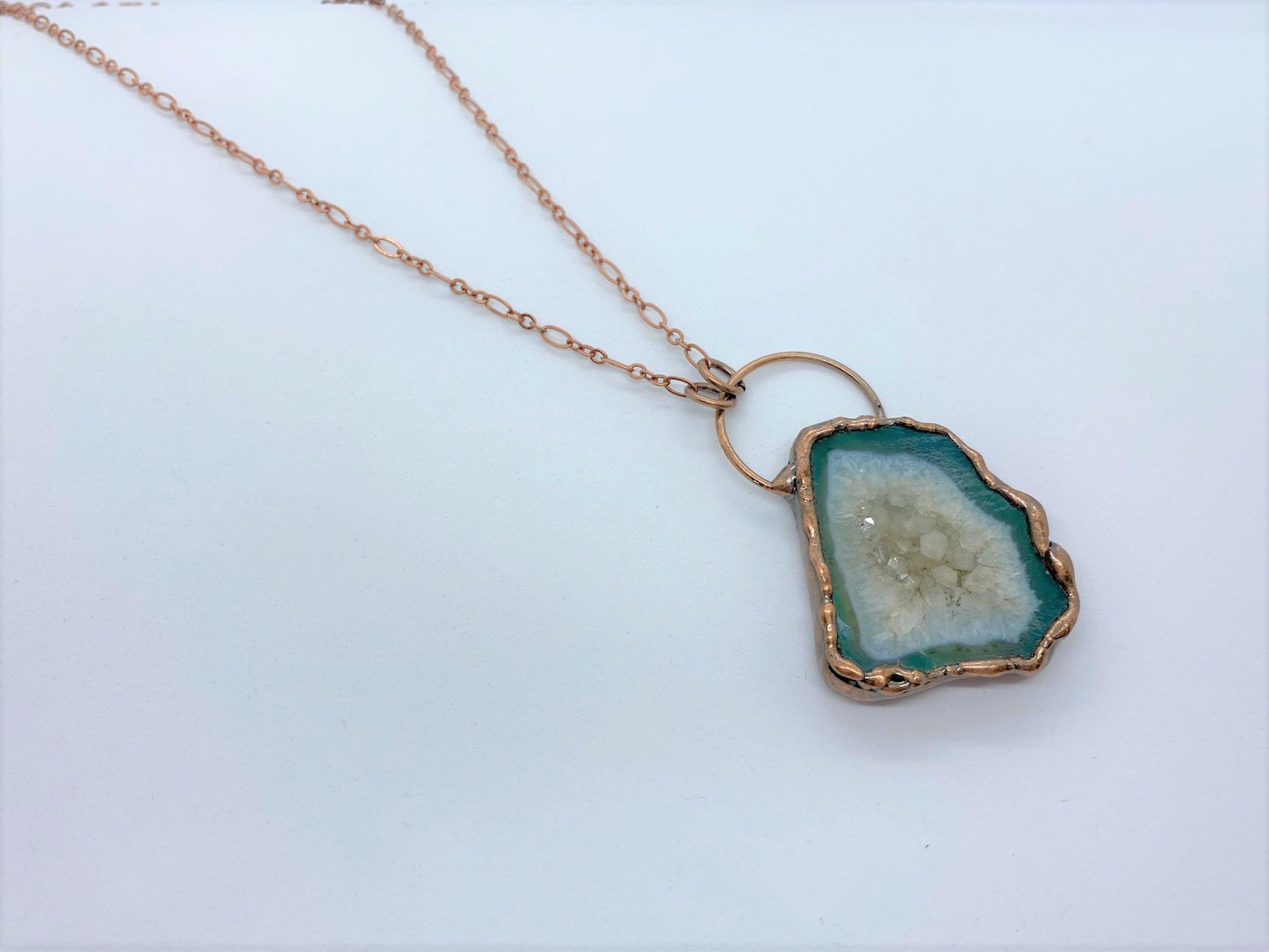 Agate Slice Druzy Necklace - Emmis Jewelry, Necklaces, [product_color]