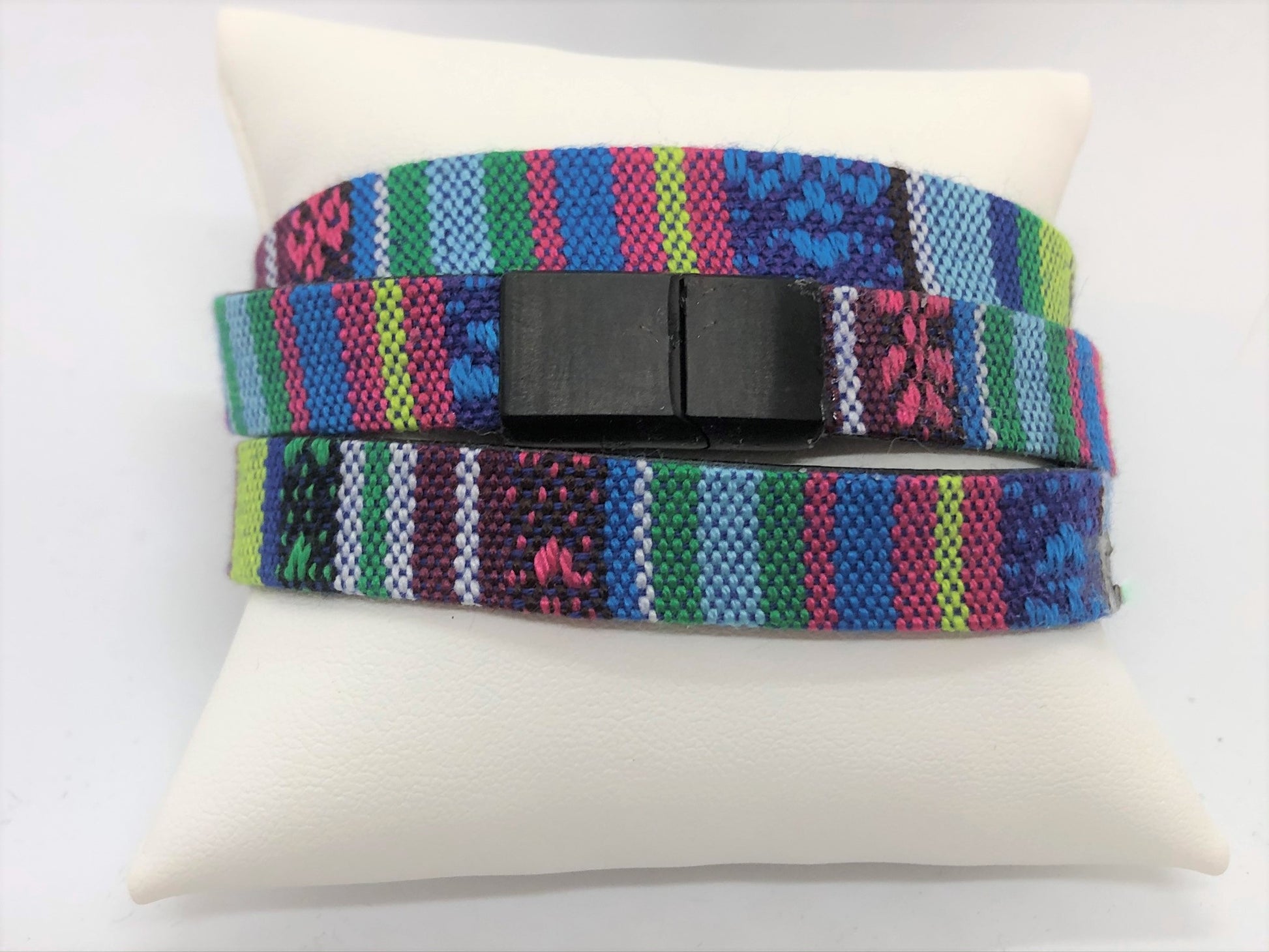 Fun and Funky Vegan Leather Backed Cloth Bracelet - Emmis Jewelry, Bracelet, [product_color]