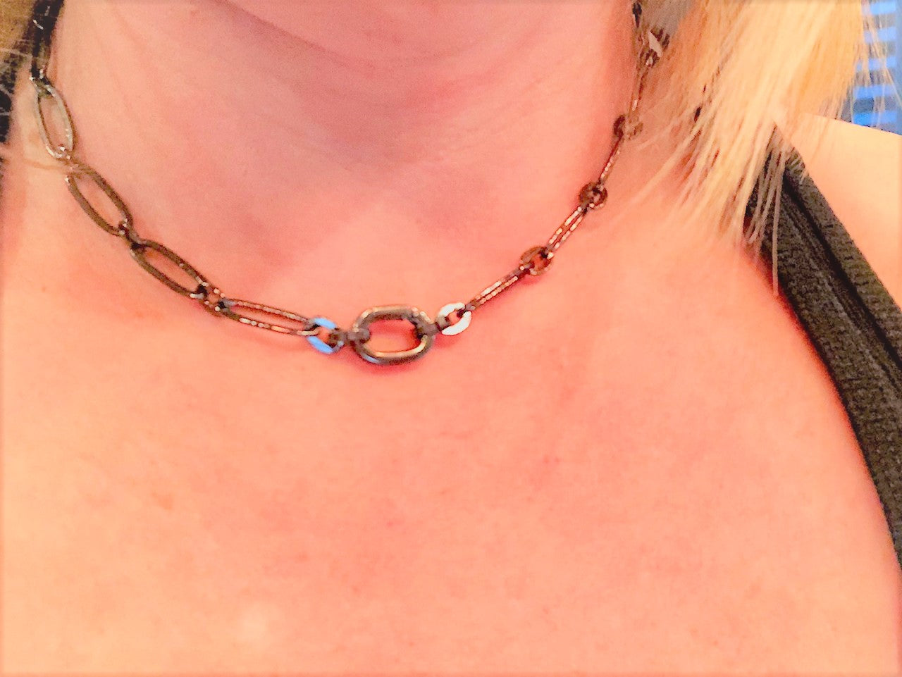 Locking Paper Clip Link Necklace - Emmis Jewelry, Necklace, Bracelet, [product_color]
