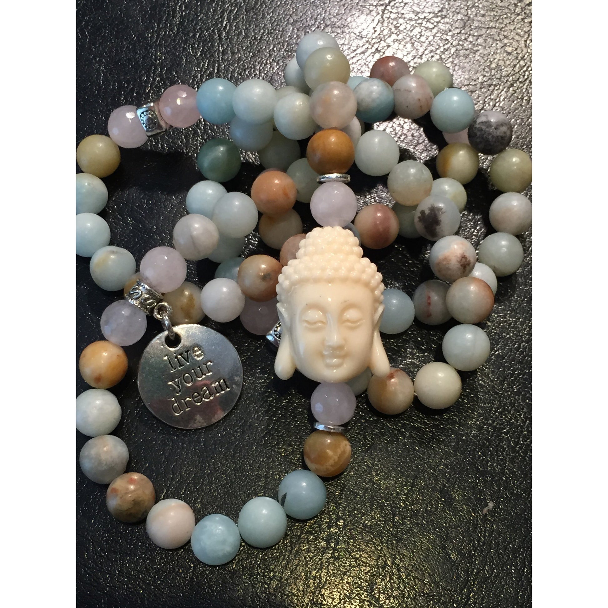 Amazonite and Rose Quartz Wrap - Emmis Jewelry, Necklace, Bracelet, [product_color]