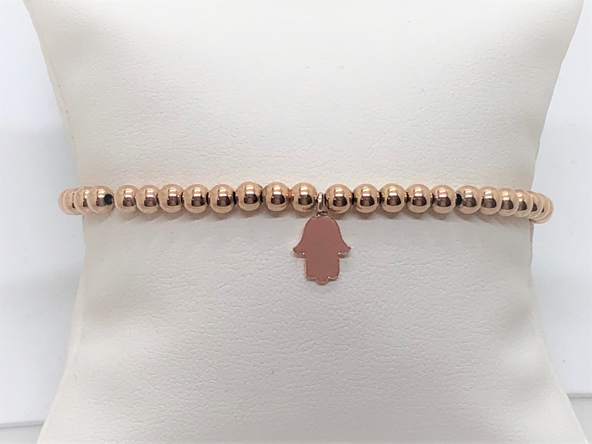 Mini Hamsa Stretch Gold Fill, Sterling Silver or Rose Gold Bracelet - Emmis Jewelry, Bracelet, [product_color]