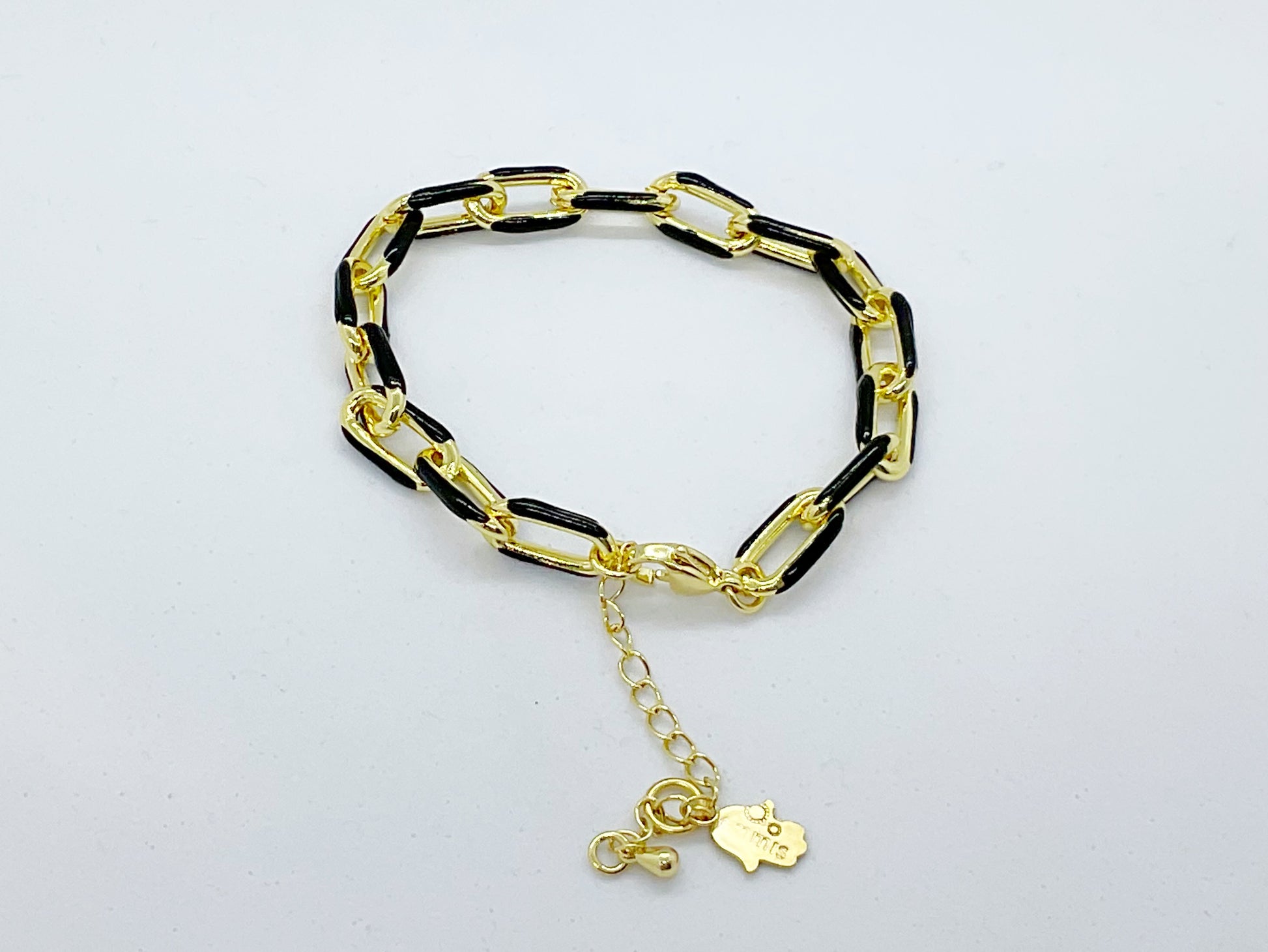 Enamel and Gold Plated Chain Bracelet - Emmis Jewelry, Bracelets, [product_color]