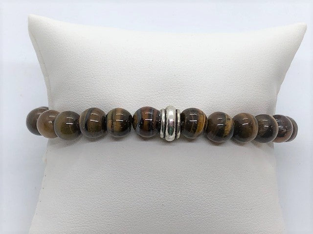 Tiger Eye Stretch Men's Bracelet - Emmis Jewelry, Bracelet, [product_color]